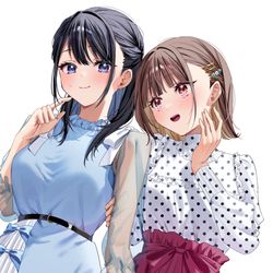 This is a pixiv picture whose title is 『わたしの百合も、営業だと思った？』.