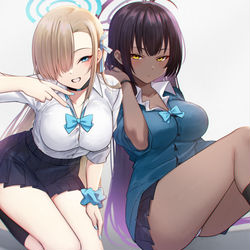 This is a pixiv picture whose title is アスナ & カリン.