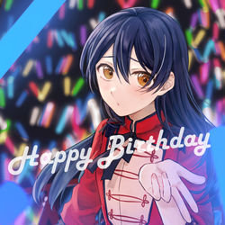 This is a pixiv picture whose title is 海未ちゃんお誕生日おめでとう.