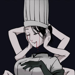 This is a pixiv picture whose title is 落下の悪魔.
