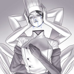 This is a pixiv picture whose title is 落下の悪魔.