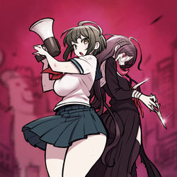 This is a pixiv picture whose title is 絶対絶望少女　クリア記念絵.