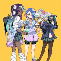 This is a pixiv picture whose title is イカタコアイドルJK.