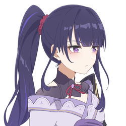 This is a pixiv picture whose title is Raiden Shogun/Ei Ponytail🥰.