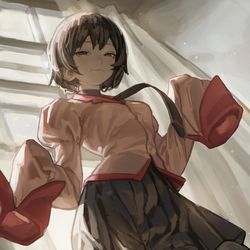 This is a pixiv picture whose title is 忍野扇.