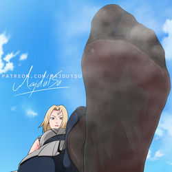 This is a pixiv picture whose title is Tsunade Feet Stockings - Smelly.