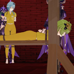 This is a pixiv picture whose title is 优菈科莱的战败~3.