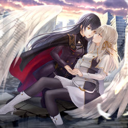 This is a pixiv picture whose title is 君の手をとる。.