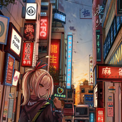 This is a pixiv picture whose title is 薄暮寂落 ：妄想伊始.