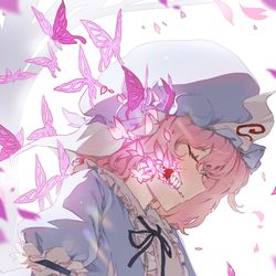 This is a pixiv picture whose title is 西行寺幽々子.