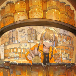 This is a pixiv picture whose title is 蜂蜜屋.