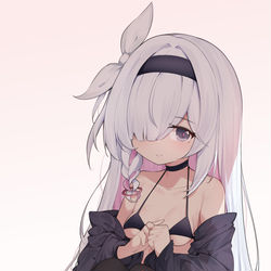 This is a pixiv picture whose title is 黑罗娜，好！.