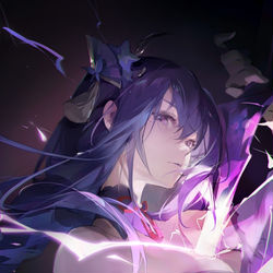 This is a pixiv picture whose title is 雷电将军.