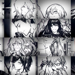 This is a pixiv picture whose title is ただ幻覚を観ているリンバスカンパニー.