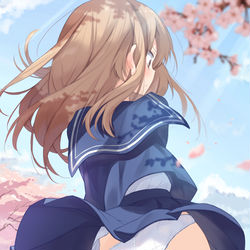 This is a pixiv picture whose title is 春風.
