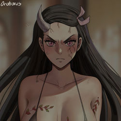 This is a pixiv picture whose title is Nezuko.