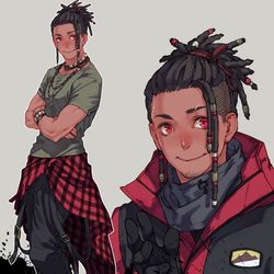 This is a pixiv picture whose title is TRPG自キャラ立ち絵.
