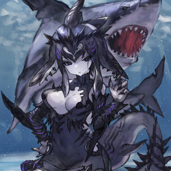 This is a pixiv picture whose title is 鮫ちゃん.