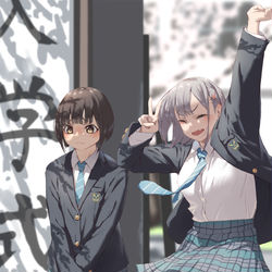 This is a pixiv picture whose title is 初対面のツーショット.