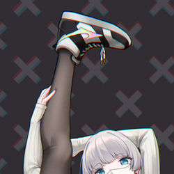 This is a pixiv picture whose title is 站立一字马.