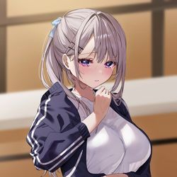 This is a pixiv picture whose title is (肩痛い……).