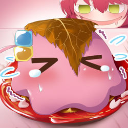 This is a pixiv picture whose title is 桜餅メンダコぼっち.