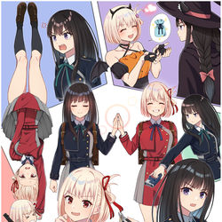 This is a pixiv picture whose title is 東奔西走する千束とたきな　８話より（おまけ：初期大ラフ）.