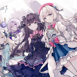 This is a pixiv picture whose title is arcaea6周年イラスト.