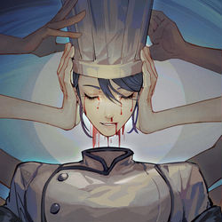 This is a pixiv picture whose title is 落下の悪魔.