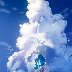 This is a pixiv picture whose title is うーん...雨、降るのかな.