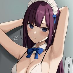 This is a pixiv picture whose title is メイドちゃん.