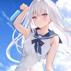 This is a pixiv picture whose title is 夏がくるよ.