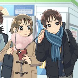 This is a pixiv picture whose title is 新曲聴いてるなんてただの口実.