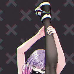 This is a pixiv picture whose title is 站立一字马.