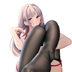 This is a pixiv picture whose title is 写真   和她握个脚吧❤   尤莉斯.