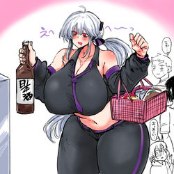 This is a pixiv picture whose title is 2ｍ越え弱音ハク.