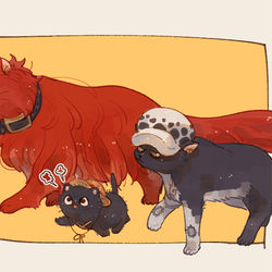 This is a pixiv picture whose title is 毛玉の船長.
