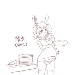 This is a pixiv picture whose title is Belly Stuffing Bunny.