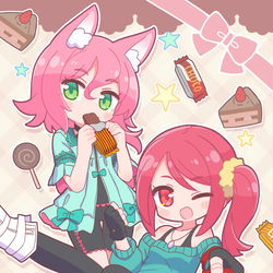 This is a pixiv picture whose title is チョコバーだいすき娘.