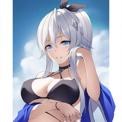 This is a pixiv picture whose title is 【貴族転生】エヴリン水着.