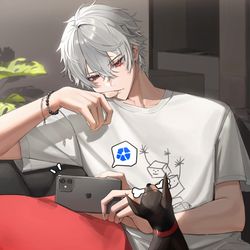 This is a pixiv picture whose title is 葛葉とわんさん.