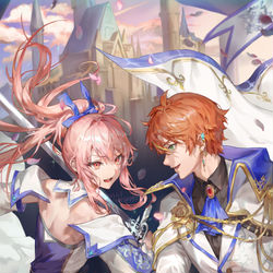 This is a pixiv picture whose title is パンケーキの騎士.