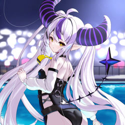 This is a pixiv picture whose title is ナイトプールラプラス.