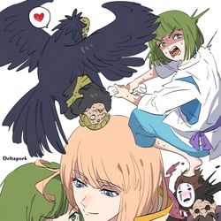 This is a pixiv picture whose title is ハウル×ハク様まとめ.
