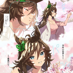 This is a pixiv picture whose title is 嫁CBとお花見する幻覚.