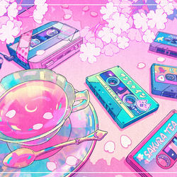 This is a pixiv picture whose title is SAKURA TEA.