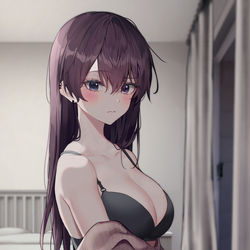 This is a pixiv picture whose title is 😒.