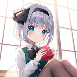 This is a pixiv picture whose title is くつろぎ妖夢ちゃん.
