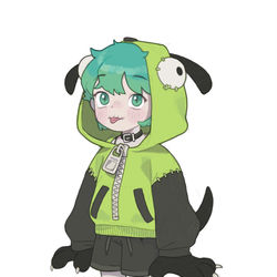 This is a pixiv picture whose title is GIR from InvaderZim.