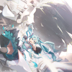 This is a pixiv picture whose title is 天翼临世  绘笔墨界.